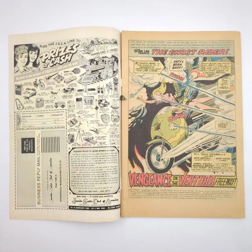 Ghost Rider #15 Marvel Comics Group Bronze Age 1975 Newsstand VG GD 1st Legion